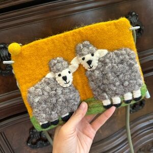 wool felt wallet, card bag, storage bag, unisex